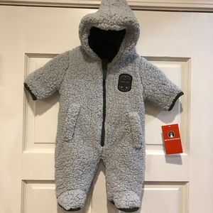 Weatherproof Gray Fleece Size 3-6 Months Snowsuit